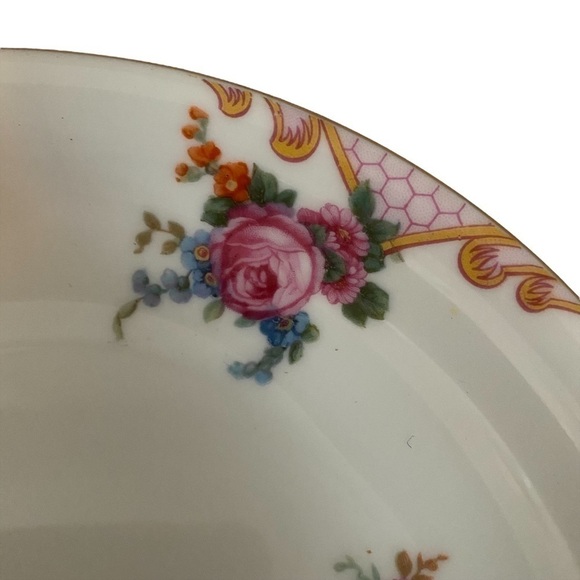 EPIAG Czechoslovakia China - Bridal Rose Salad Plates Set of 4 - Vintage - Picture 3 of 6